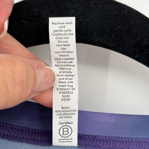 Athleta Mesh Supernova Galaxy Print Tee Purple Blue Size Large - Picture 6 of 6